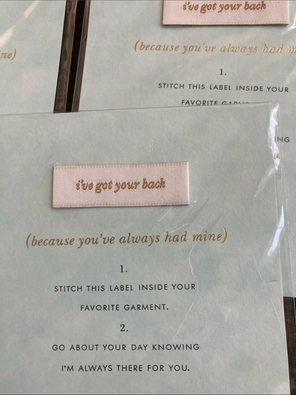 kate spade ‘Ive got your back’ sew- in labels 3